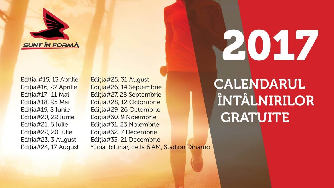 Calendar ediții gratuite SUNT ÎN FORMĂ NATURALĂ